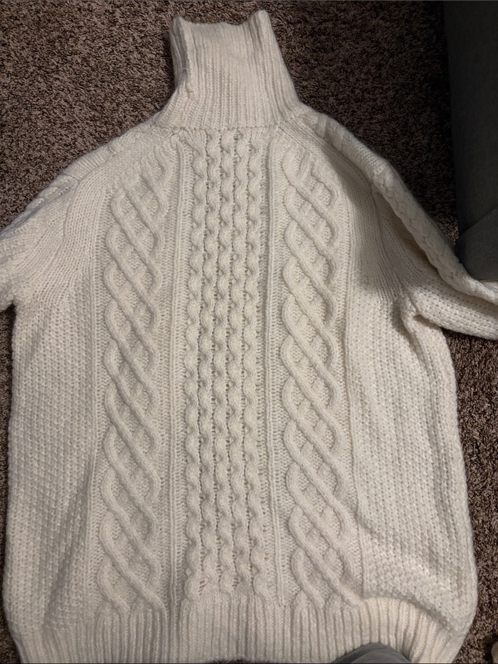 Alex Mill Turtleneck Cable Knit Sweater - Cream - Picture 4 of 4